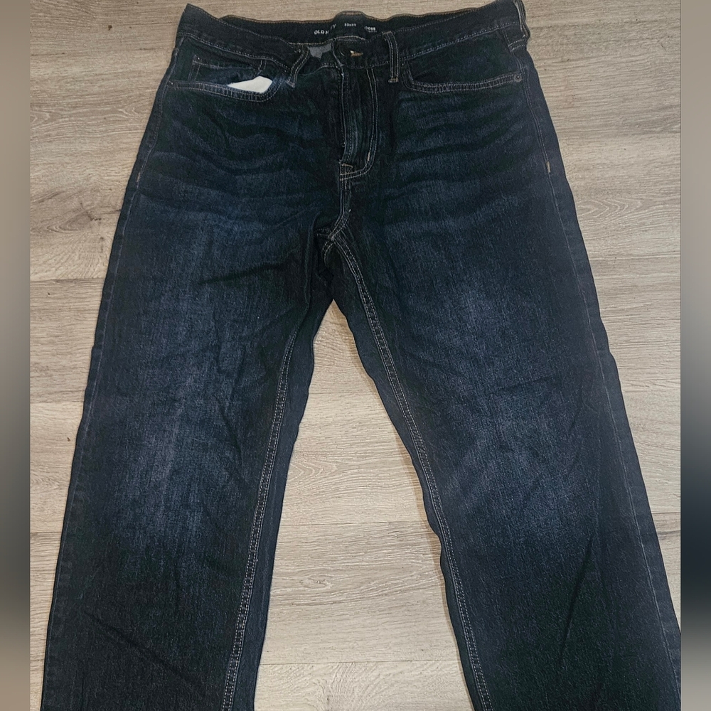 Old Navy Blue Straight Jeans Classic Denim